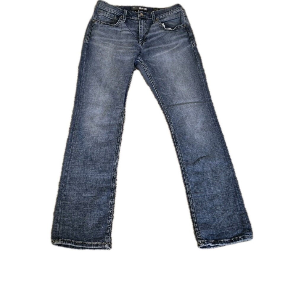 BKE Buckle Jake Straight 34RX31 Blue Jeans Fade Cowboy Western Rockabilly